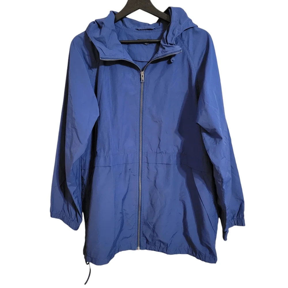 Eileen Fisher Weather Resistant Lightweight Blue Jacket